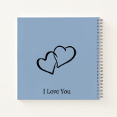 Lettres au Carnet personnalisé bleu de la pièce (Dos)