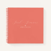 Lettres au livre d'invité Couple | Corail foncé (Devant)