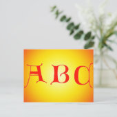 Lettres Carte postale ABC (Debout devant)