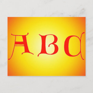 Lettres Carte postale ABC