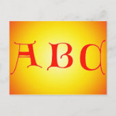 Lettres Carte postale ABC (Devant)
