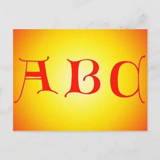 Lettres Carte postale ABC (Devant)