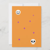 Lettres colorées Éffrayant Invitation Halloween (Dos)