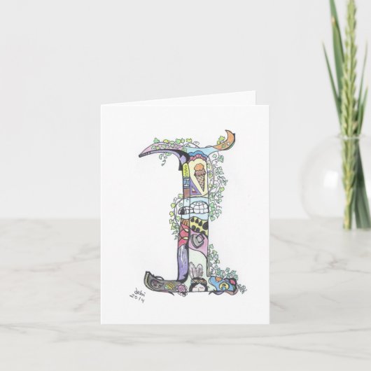 lettres d'alphabet : "Je " (Devant)