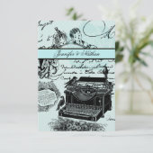 Lettres d'amour de mariage vintage carte RSVP (Debout devant)