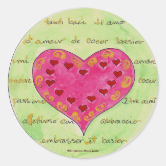 Lettres d'amour et Coeurs rouges chauds - Stickers