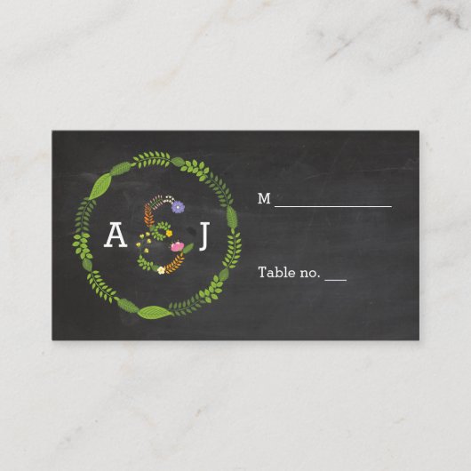 Lettres d'amour florales Cartes d'escorte Mariage  (Devant)