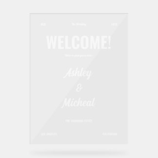 Lettres de Bienvenue de Mariage de Style Rétro Min