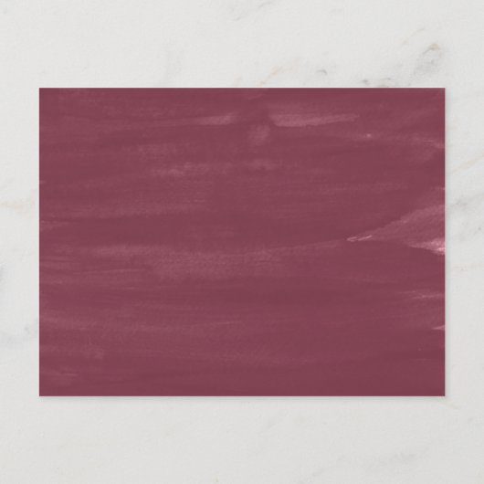 Lettres de fleurs | Carte de réception Maroon Merc (Dos)