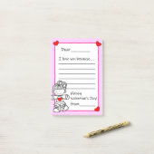 Lettres de la Saint Valentin Lage Post-It Notes (Sur un bureau)