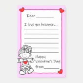 Lettres de la Saint Valentin Lage Post-It Notes (Devant)