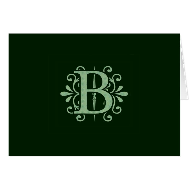 Lettres de l'alphabet - lettre B - vert (Devant horizontal)