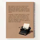 Lettres de machine à écrire Livre Couverture Inspi (Dos)