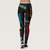 Lettres de NOM répétitives personnalisées Leggings (Dos)