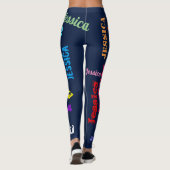Lettres de NOM répétitives personnalisées Leggings (Dos)