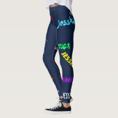 Lettres de NOM répétitives personnalisées Leggings (Gauche)