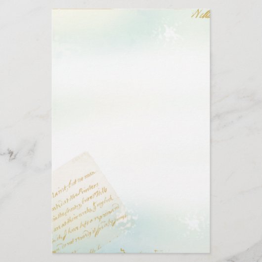 Lettres de papeterie de Paris dans le bleu (Devant)