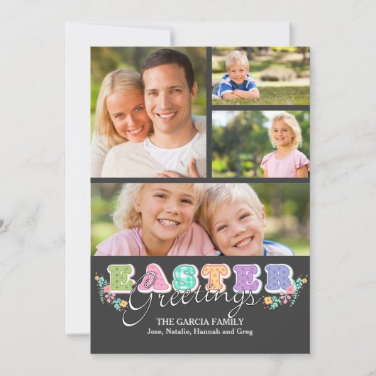 Lettres de Pâques Quatre Cartes photos (Devant)