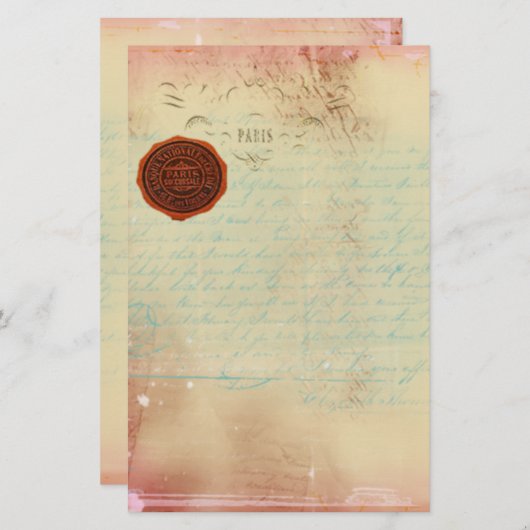 Lettres de Paris Stationery  Briefpapier (Voorkant / Achterkant)