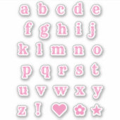Lettres de parti à thème rose occidental Stickers (Devant)