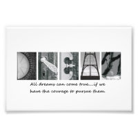 Lettres de photographie d'alphabet de rêve 4x6