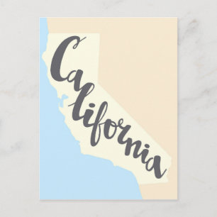 Lettres de pinceau californienne avec carte Silhou