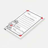 Lettres de Saint-Valentin Grand Bloc-notes post-it (Incliné)