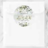 Lettres d'or Boho eucalyptus autocollant Baby show (Sac)