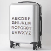Lettres d'or de l'alphabet A-Z Autocollant de viny (Sur valise)