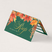 Lettres d'or Maple Feuilles de l'automne carte de  (Front)