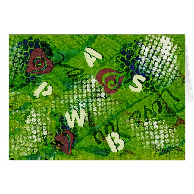 Lettres et art abstrait de coeurs (Devant Horizontal)