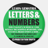 LETTRES ET NUMÉROS Aimant frigorifique (Devant)