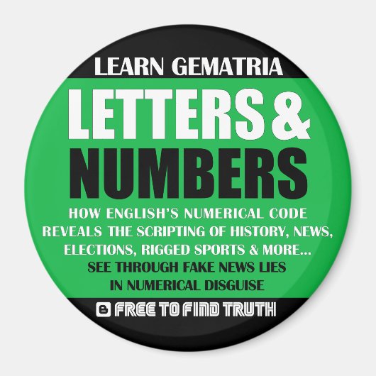 LETTRES ET NUMÉROS Aimant frigorifique (Devant)