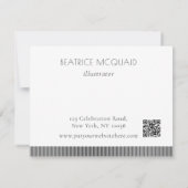 Lettres fantaisistes Carte de remerciements des pe (Dos)