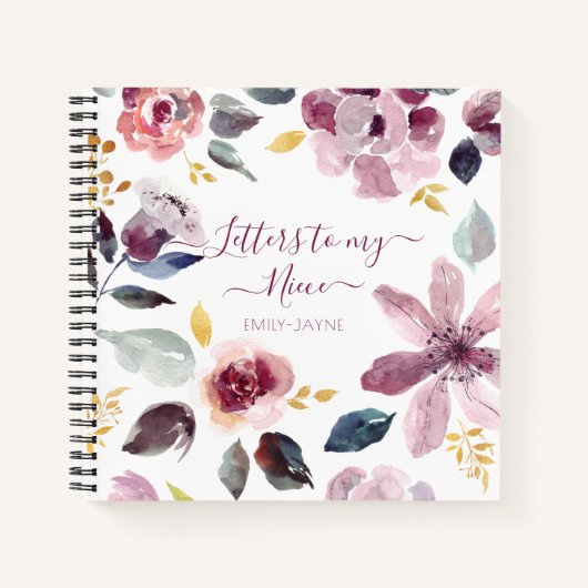 Lettres florales à My Niece Keepsaké Journal (Devant)