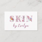 Lettres florales Carte de visite de peau (Devant)