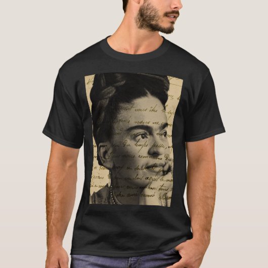 Lettres Frida Kahlo T-Shirt Classique Essentiel T- (Devant)