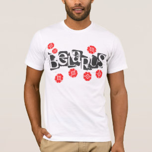 Lettres Funky Folk Biélorussie Беларусь T-Shirt Te