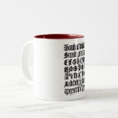 Lettres gothiques Mug (Devant gauche)