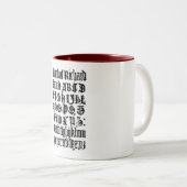 Lettres gothiques Mug (Devant droit)