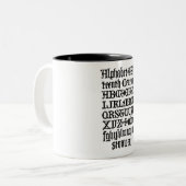 Lettres gothiques Mug (Devant gauche)