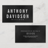 LETTRES GRÂCE blanche GRANDE Carte de visite moder (Devant / Derrière)