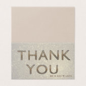 lettres or bling Carte de remerciements (Outside Unfolded)