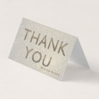 lettres or bling Carte de remerciements
