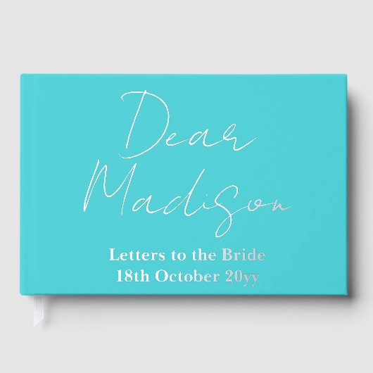 Lettres personnalisées à la mariée Enterrement de (Recto)