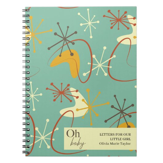 Lettres pour Carnet bébé Mid-Century moderne bébé (Devant)