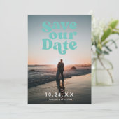 Lettres rétroactives Enregistrer notre Carte photo (Debout devant)