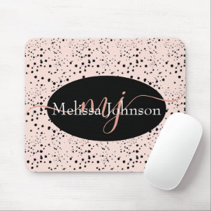 Lettres Rose Gold élégantes sur Tapis de Souris No