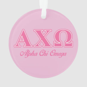 Lettres roses Alpha Chi Omega