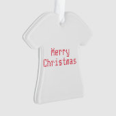 Lettres rouges "Joyeux Noël" arrière - plan blanc (devant)